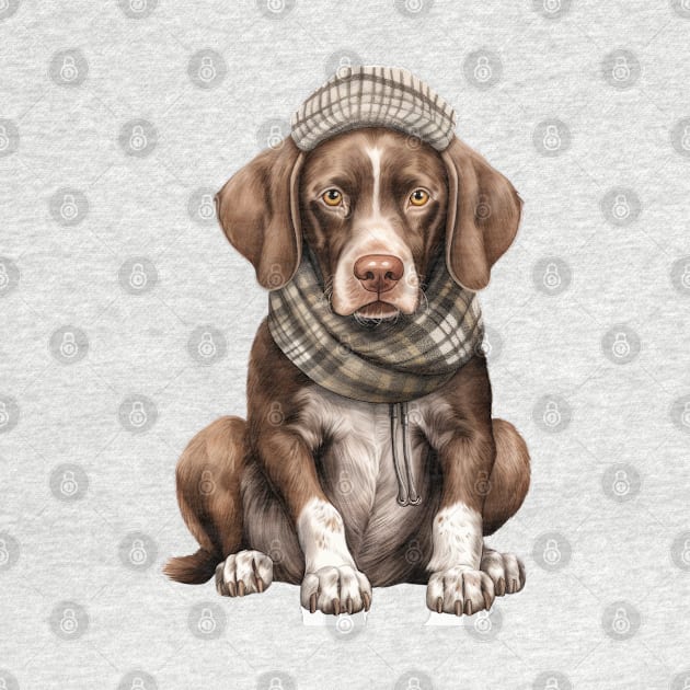 Winter German Shorthaired Pointer Dog by Chromatic Fusion Studio